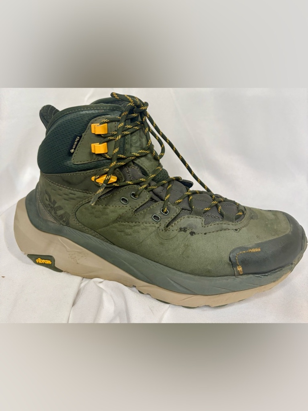 Hoka Men Size 8 Kaha 2 GTX Mid Gore-Tex Waterproof Leather Hiking Boot Shoes